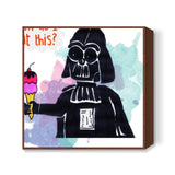 Funny Darth Vader Square Art Prints