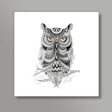 Doodle Owl Square Art Prints