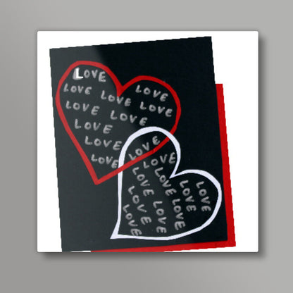 Hearts Filled With Love Square Art Print