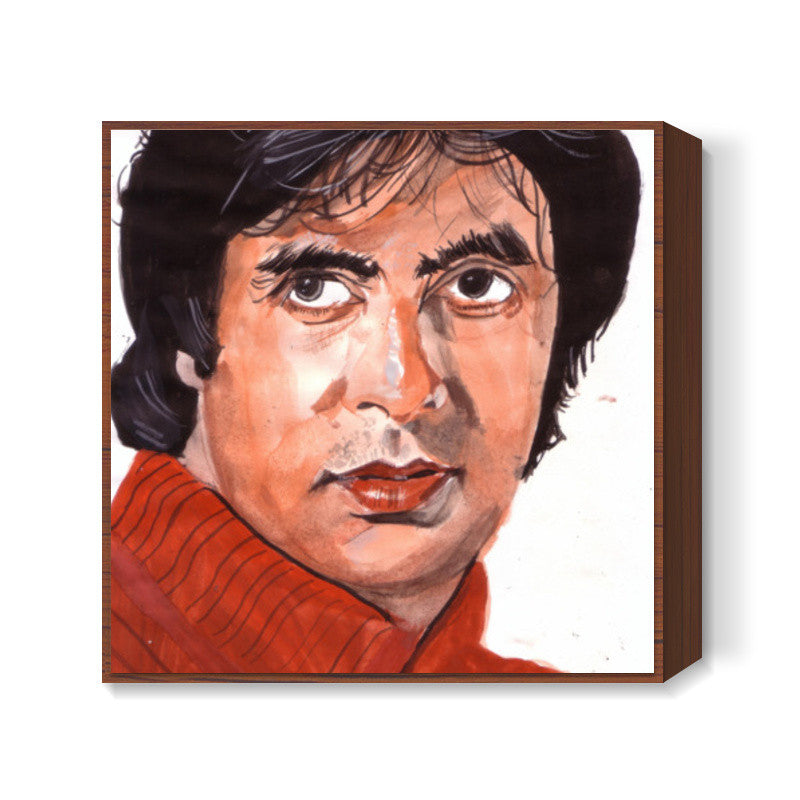 Superstar Amitabh Bachchan ruled the box office with multiple hits in a row Square Art Prints