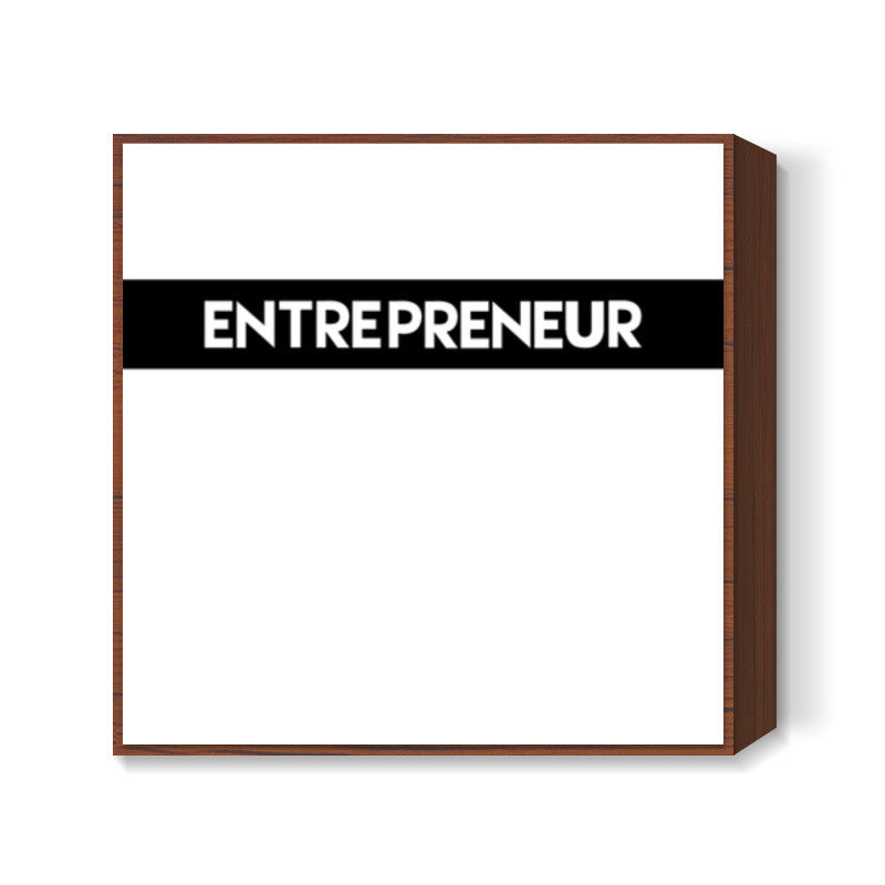 Entrepreneur White Square Art Prints