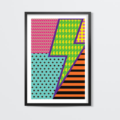 Pop Art Lightning Poster Wall Art