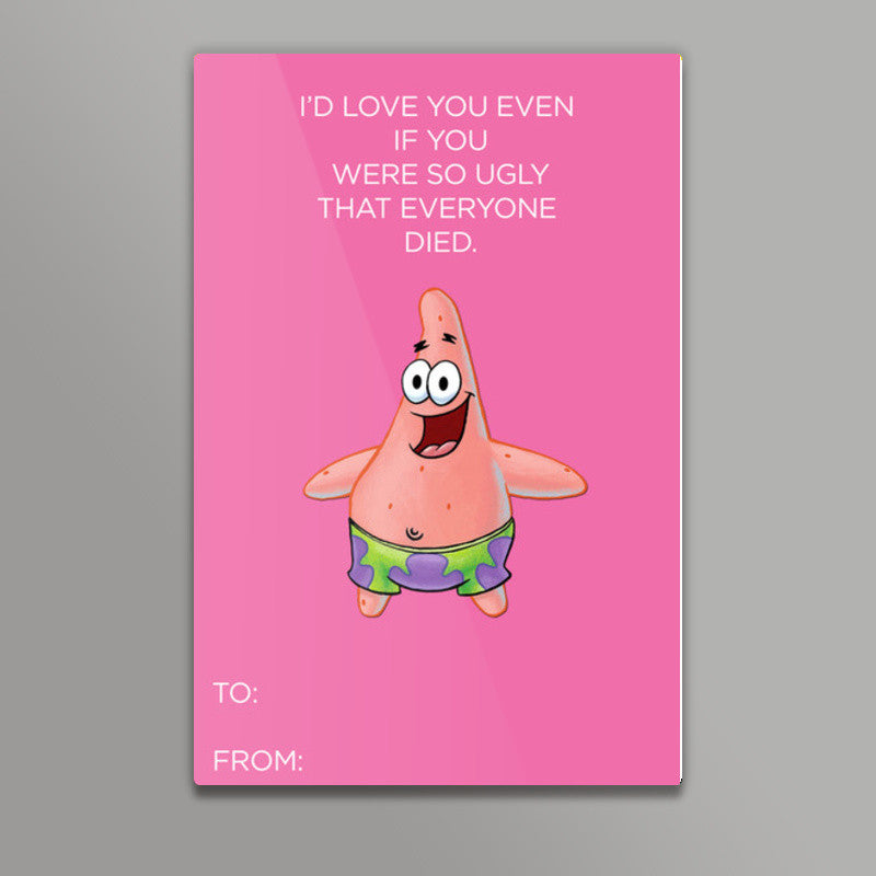 Patrick star knows TRUE LOVE Wall Art