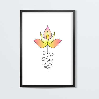 Lotus Unalome Wall Art