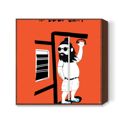 Desi Swag Orange Square Art Prints