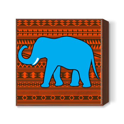 Blue Elephant Square Art Prints