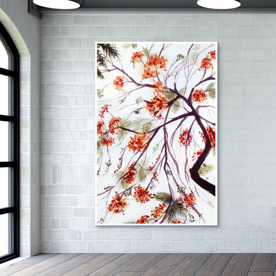 Gulmohar | Watercolor Artwork Wall Art