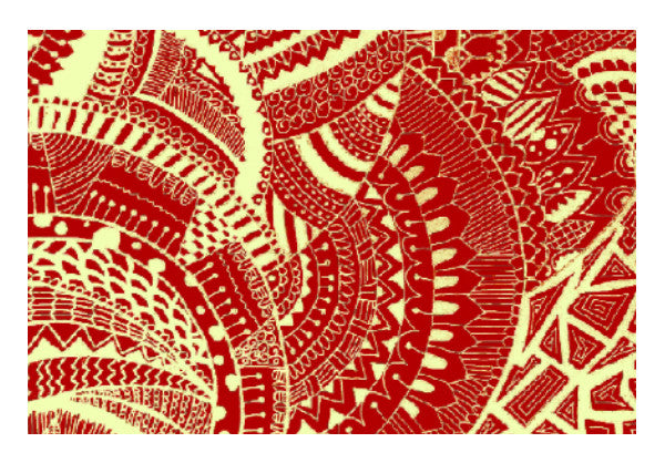 Wall Art, Red-white doodle Wallart |artist: Megha-Vohra, - PosterGully