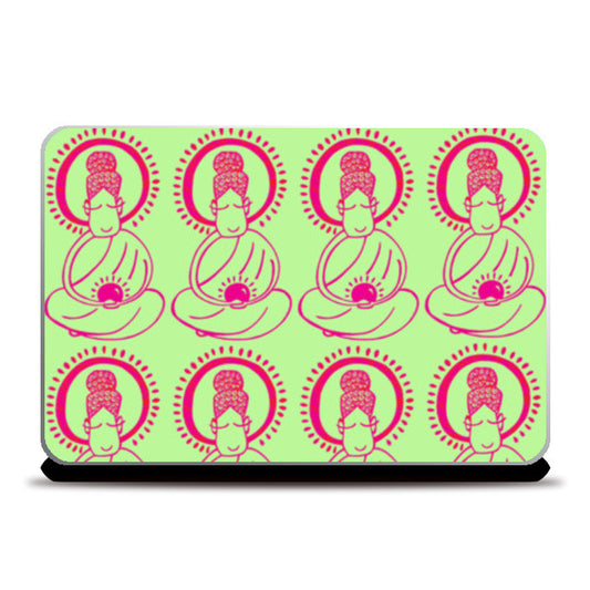 Buddha_LimeGreen Laptop Skins