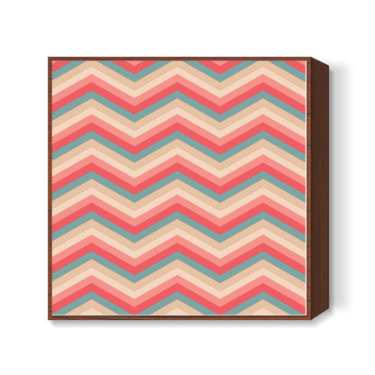 Colorful Zig Zag Abstract Print  Square Art Prints