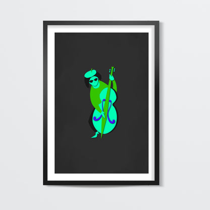 Jazz Man - Double Bass Wall Art