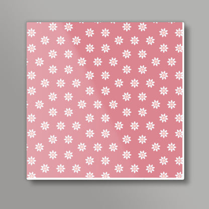 Light Pink Floral Square Art Prints