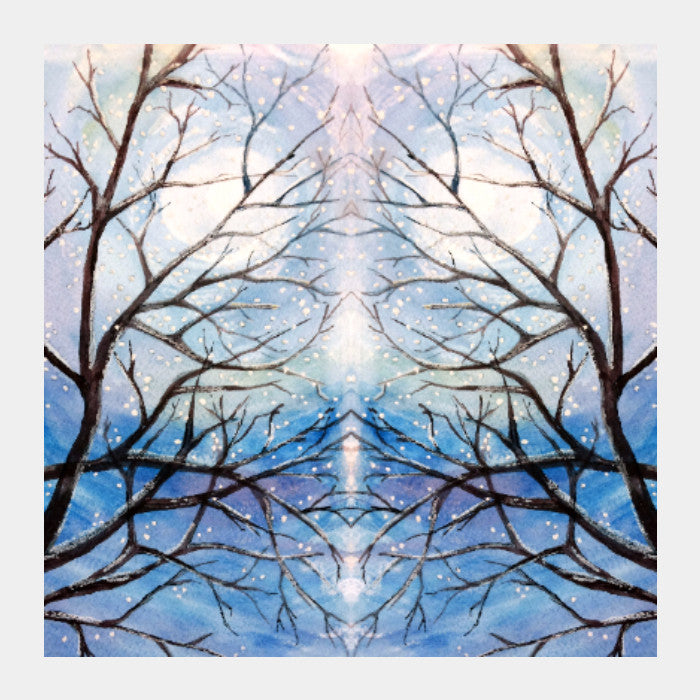 Square Art Prints, Winter Tree Branches Square Art Print l Artist: Seema Hooda, - PosterGully