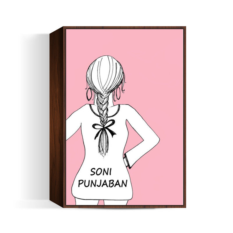 Soni Punjaban Indian Woman Minimal Print  Wall Art