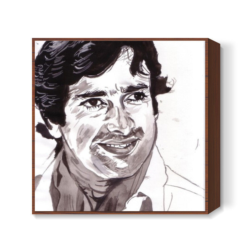 I smile, therefore I am, says Shashi Kapoor Square Art Prints