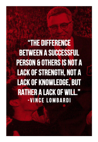 Vince Lombardi Quote | #Footballfan Wall Art