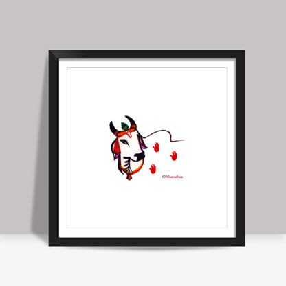 Gaiya | The adorable Indian Cow Square Art Prints