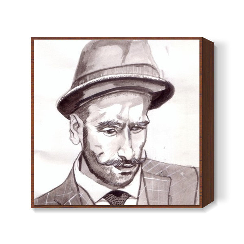 Bollywood superstar Ranveer Singh is in top form Square Art Prints