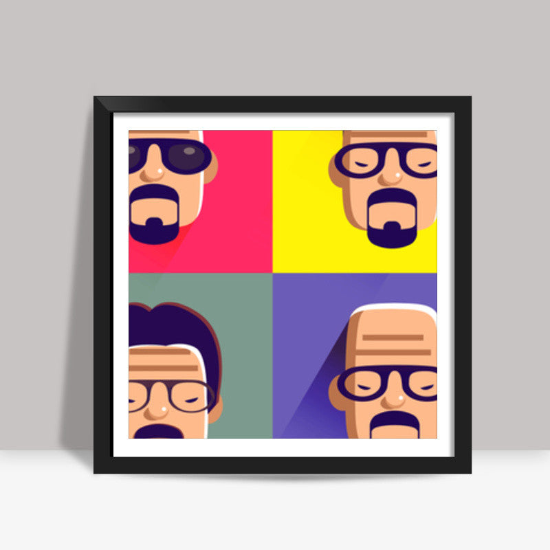 breaking bad-walter white Square Art Prints