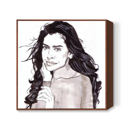 Every smile tells a story, seems to say Deepika Padukone Square Art Prints