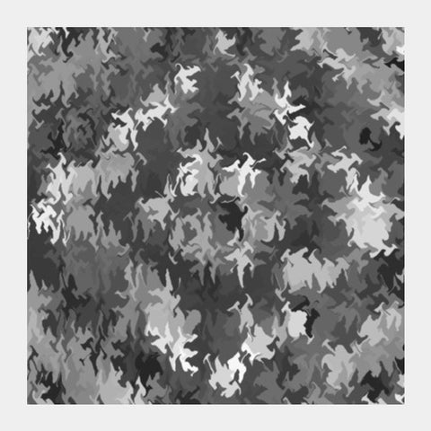 Grey Camouflage Texture Digital Army Pattern Square Art Prints PosterGully Specials