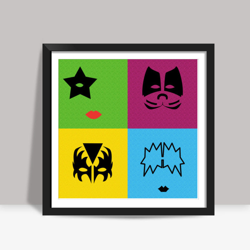 KISS Pop Art Square Art Prints