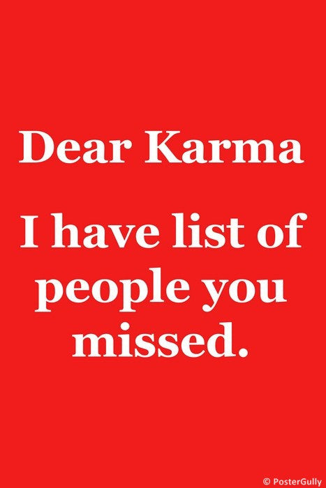Wall Art, Dear Karma, - PosterGully