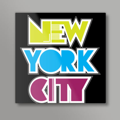 New York City multi color Square Art Prints