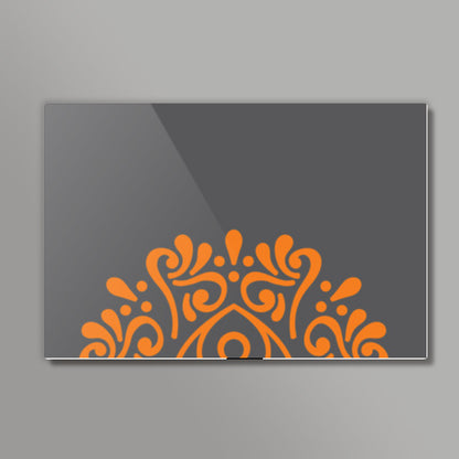 orange mandala Wall Art