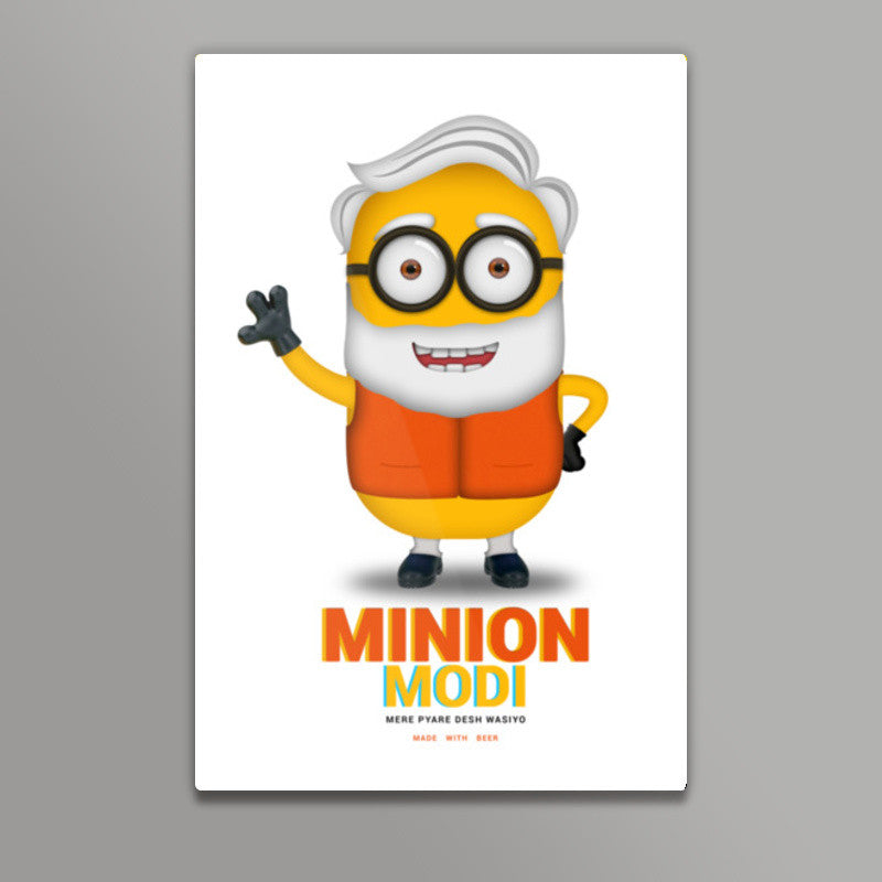 Minion Modi (made with beer) Wall Art