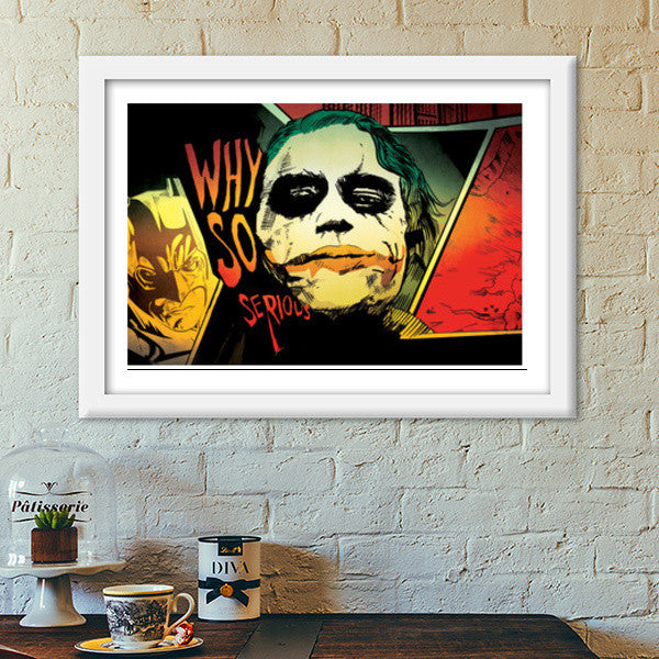 Premium Italian Wooden Frames, Why so Serious | The Joker Premium Italian Wooden Frames