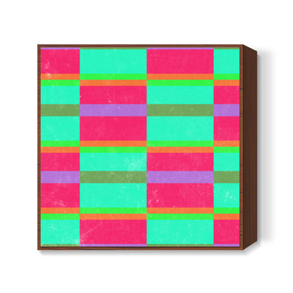 Evermore | Pink Turquoise | Geometric Pattern Square Art Prints