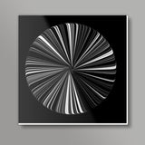 Abstract Black And White Pinwheel Digital Art Background Square Art Prints