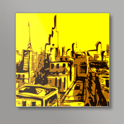 City Scape Square Art Prints