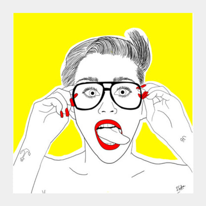 Miley Cyrus Square Art Prints