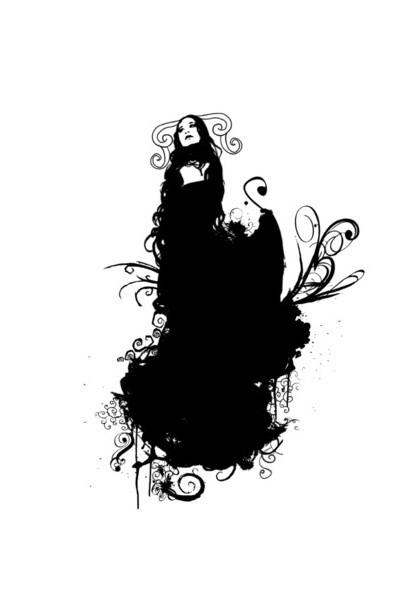 PosterGully Specials, Silent Black Angel Wall Art