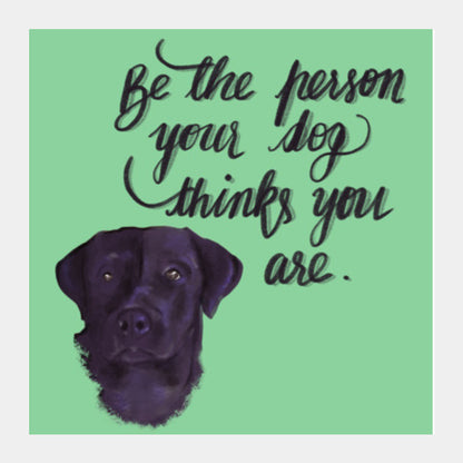 Dog Person Square Art Prints