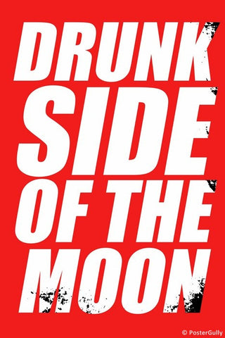 Wall Art, Drunk Side Of The Moon | Pink Floyd Humour, - PosterGully