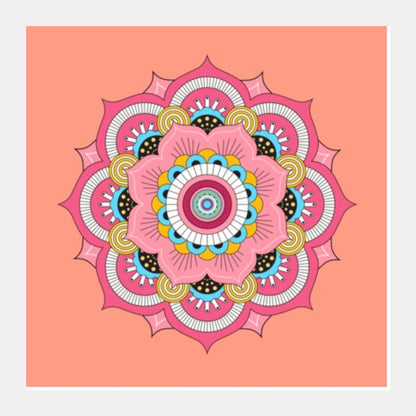 Square Art Prints, Mandala Square Art Prints