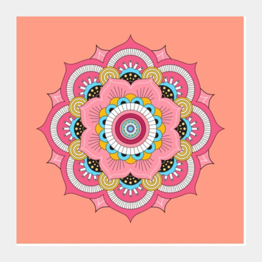 Square Art Prints, Mandala Square Art Prints