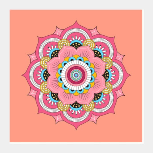 Square Art Prints, Mandala Square Art Prints