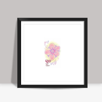Only positive vibes square art Square Art Prints