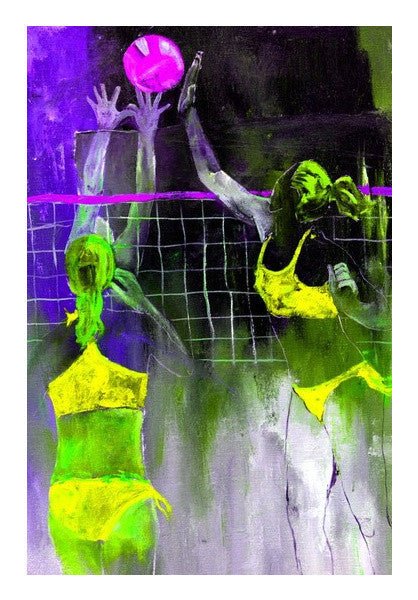 Wall Art, Playing volley Wall Art