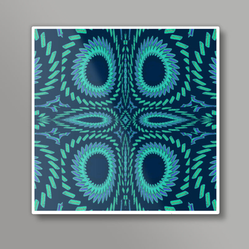 Blue Fireworks Square Art Prints