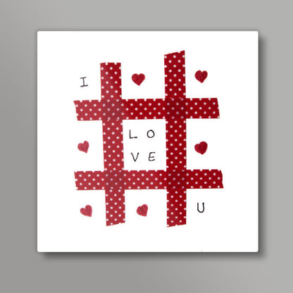 Love Tic-Tac-Toe Square Art Prints