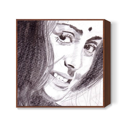 Bollywood star Jaya Bachchan acted well as the girl-next door in several realistic movies Square Art Prints