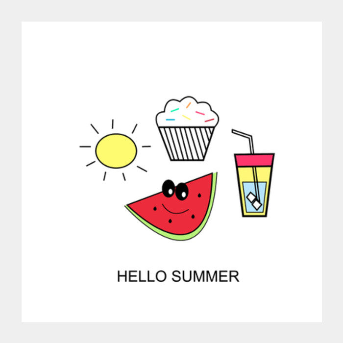 Summer Square Art Prints