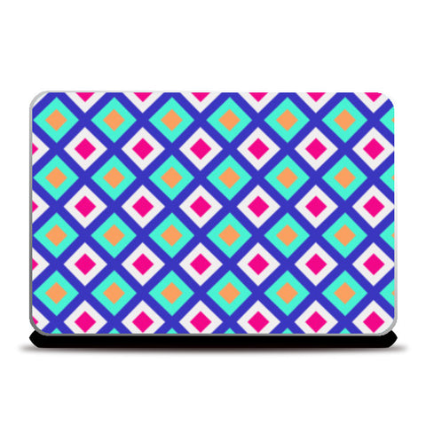 Colorful Retro Geometric Diamond Pattern Laptop Skins
