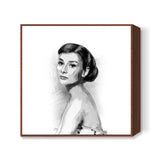 Audrey Hepburn sketch Square Art Prints