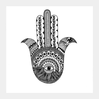 The hand of fatima  Square Art Prints